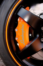 Lamborghini sports caliper stickers for cars 6pcs, gray - $17.99