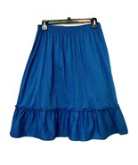 Merona Ladies Cotton Cornflower Blue Lined Pull On Skirt With Ruffle Hem... - €14,73 EUR