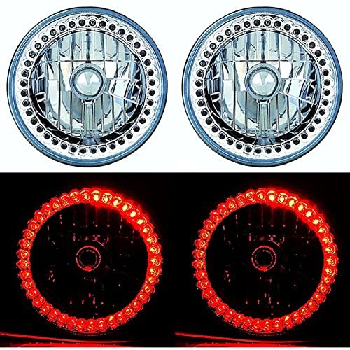Octane Lighting 7 Inch Halogen Red Split LED Halo Ring Angel Eye ...