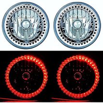 Octane Lighting 7 Inch Halogen Red Split LED Halo Ring Angel Eye Headlight Headl - £46.68 GBP