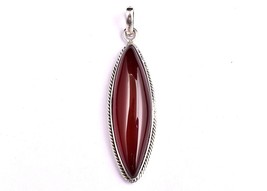 925 Sterling Silver Natural Carnelian Gemstone Women Handmade Pendant Necklace - £35.84 GBP+