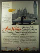 1953 Aero Willys Cars Ad - Front Seat At the Coronation - £14.84 GBP