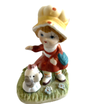 Little Girl with Dog Figurine  Statue Figurines #143 Homco Porcelain Gif... - $9.85