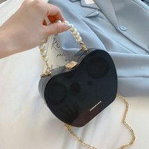 It shaped chain shoulder bag for women pearl wrist strap party clutch ladies purses and thumb200