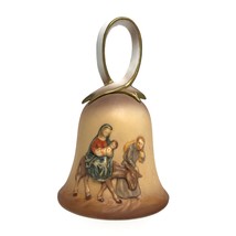 Vintage Porcelain Hand Bell Holy Family Fleeing to Egypt on Donkey Relig... - €19,09 EUR