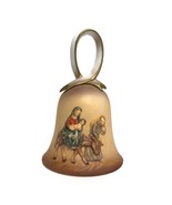 Vintage Porcelain Hand Bell Holy Family Fleeing to Egypt on Donkey Relig... - $22.13