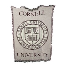 Cornell University Ithaca New York Tapestry Throw Blanket 66&quot;x 49&quot; - £19.63 GBP