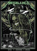 METALLICA CURITIBA 5/7/2022 SCREEN PRINTED CONCERT POSTER #132/350 Fast ... - $116.81