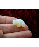 (y-fro-504) WHITE albino FROG opalite gemstone stone CARVING I love litt... - £6.71 GBP