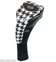 WINNING EDGE LOUDMOUTH HOUNDSTOOTH BLACK / WHITE DRIVER HEADCOVER - $33.65