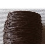 1 Roll Dark Brown Waxed Cotton Cord, 1mm Wide 80 Yards Rope, Thread - £14.13 GBP