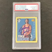 1997 Press Pass Retroactive #9 Tracy McGrady Signed Card AUTO 10 PSA/DNA Slabbed - £548.86 GBP