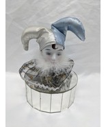 Vintage Porcelain Jester Music Box 3 1/2&quot; X 5&quot; Tested Works - $439.27 MXN