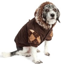 Pet Life Argyle Patterned Seude Winter Dog Jacket with 3M Thinsulate Ins... - £15.63 GBP
