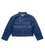 Levis Premium Mens L Blue Half-All Relaxed Fit Cropped Denim Jean Trucke... - $1,146.68 MXN