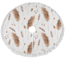 Christmas Tree Skirt: Warm Brush Pattern - £23.89 GBP