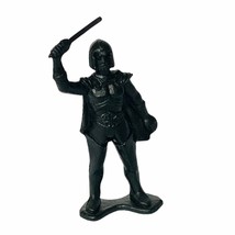 Tim Mee vtg plastic toy figure space galaxy laser timmee Black sword cape helmet - £12.42 GBP