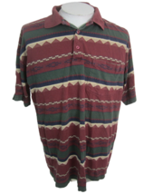 Cripple Creek vintage 90s Men Polo shirt pit to pit 25 XL cotton jersey Aztec - £15.48 GBP