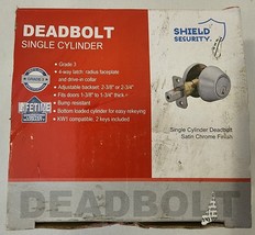 SHIELD Security - Satin Chrome Finish - Single Cylinder Deadbolt - Grade 3 - $18.99