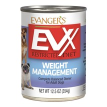 Evanger&#39;s EVx Restricted Diet Weight Management Wet Dog Food 12.5oz. (Case of 12 - £54.89 GBP
