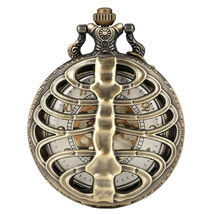 Retro Spine Ribs Web Hollow Quartz Men Women Pocket Watch Pendant Neckla... - $15.75