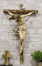 Ebros Large Jesus Christ at Calvary Crucifix INRI Wall Cross Hanging Plaque 20&quot;H - £41.96 GBP
