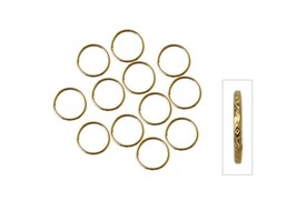 Scroll Pattern Wedding Ring Gold 3/4 Inches Big Value - £16.98 GBP