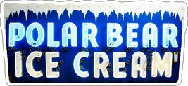 Polar Bear Ice Cream Neon Stylized Metal Sign (not real neon) - $69.95