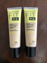 Maybelline Fit Me Tinted Moisturizer Natural Coverage Face Makeup 118 (L... - $9.49