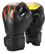 Kids 4-12 Yrs Boxing Gloves MMA Gloves w Boxing Hands Wraps 6oz  PU Fire... - $26.82 CAD