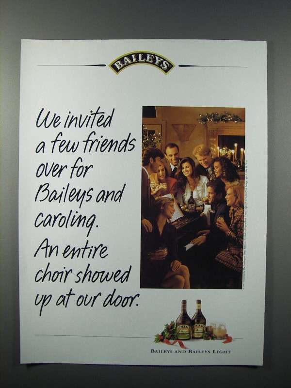 1993 Baileys Irish Cream Liqueur Ad - Invited Friends - $18.49