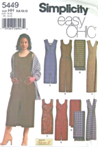 SIMPLICITY 5449 Uncut Easy Chic Sewing Pattern HH Misses 6, 8 10 12 New 2003 - $8.79