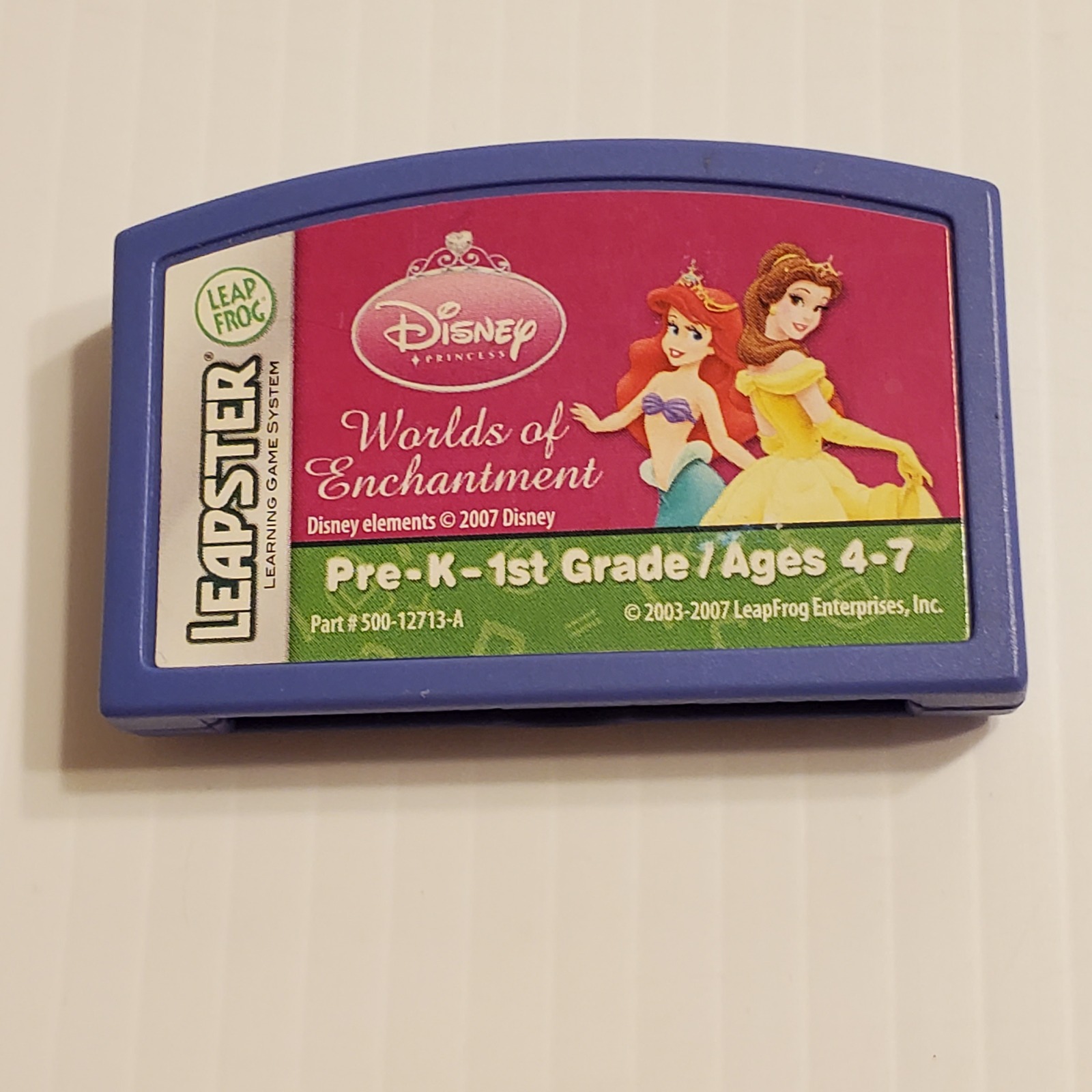 Disney Worlds Of Enchantment Princess Leapster Game Leapfrog Ages 4-7   - $8.00