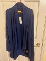 Liz Lange Blue Cardigan, Sz L - $187.71 MXN