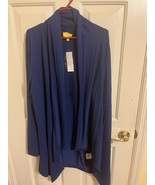Liz Lange Blue Cardigan, Sz L - $187.71 MXN