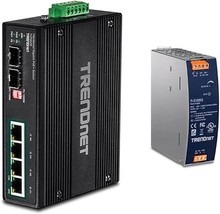 TRENDnet Bundle 6-Port Industrial Gigabit PoE+ DIN-Rail Switch TI-PG62B, 150W 52 - £581.96 GBP