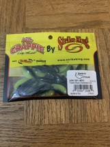 Mr. Crappie Strike King 2” Shadpole Tuxedo Black Chartreuse Glow - $348.38 MXN