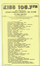 KISS 106.7 FM Pittsburgh VINTAGE November 28 1977 Music Survey Lynyrd Skynyrd - £11.82 GBP
