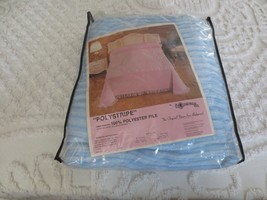 NOS Lady Madison POLYSTRIPE BLUE Polyester Pile FULL BEDSPREAD-approx 86... - $79.00