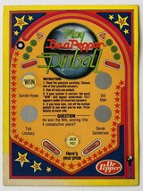 Dr Pepper Be A Pepper Pinball Card Vintage Advertising - £8.54 GBP
