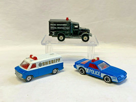 Lot of 3 Rescue Emergency Police Sheriff Weapons Team Diecast Vehicles T... - $29.95