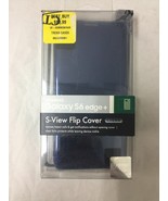 NEW Samsung S-View Flip Clear Covers for Samsung Galaxy S6 Edge+ Blue/Black - £12.12 GBP