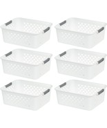 Iris Usa Osb Plastic Storage Shelf Basket/Pantry Bins-Household, 6 Pack - £31.69 GBP