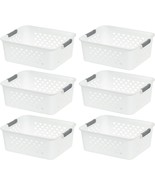 Iris Usa Osb Plastic Storage Shelf Basket/Pantry Bins-Household, 6 Pack - $39.99