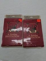Lot Of (2) Vintage Hallmark Geese Holiday Invitations - $168.51 MXN