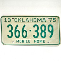 1975 United States Oklahoma Base Mobile Home License Plate 366-389 - £14.70 GBP