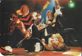 ⭕VTG card pocket calendar 1985 SCORPIONS Portugal group music singer - $6.11 CAD