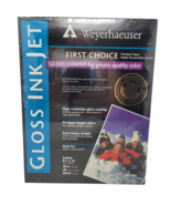 Weyerhaeuser Gloss Ink Jet Picture Paper Bright White Premium 8.5x11 20 ... - £17.44 GBP