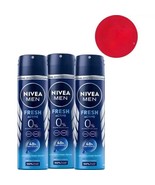 Nivea Men Fresh Active Spray deodorant 150ml 0% Aluminum -3 pack- FREE S... - £22.43 GBP