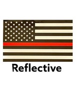 Pack Of 10 Thin Red Line Reflective Decal Sticker - £11.86 GBP